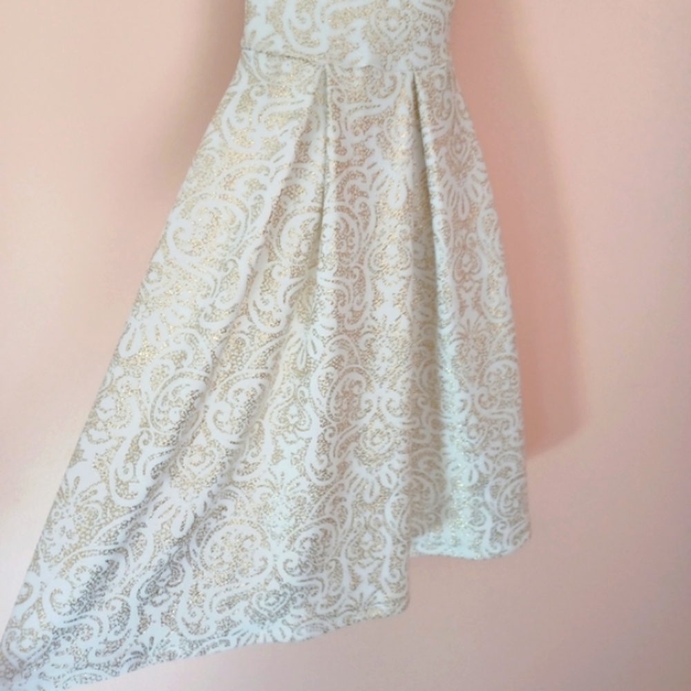 Soprano Metallic Brocade Mini Dress Small - Picture 3 of 8